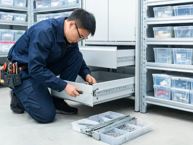 Facility maintenance cabinet retrofit